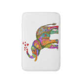 かわいいカラフルゾウ風呂マット バスマット (正面縦)