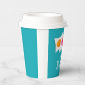 かわいいカラフルターコイズ猫が眠る 紙コップ (右)