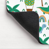 かわいいカラフルタートルアリゲーターレインボーパターン マウスパッド (コーナー)