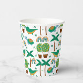 かわいいカラフルタートルアリゲーターレインボーパターン 紙コップ (右)