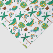 かわいいカラフルタートルアリゲーターレインボーパターン 薄葉紙 (詳細)