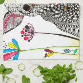 かわいいカラフルチワフアキッチンタオル キッチンタオル (折り畳み)