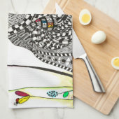 かわいいカラフルチワフアキッチンタオル キッチンタオル (四つ折り)