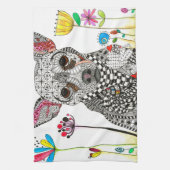 かわいいカラフルチワフアキッチンタオル キッチンタオル (縦)