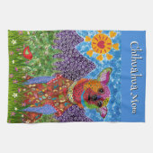 かわいいカラフルチワフアドッグのキッチンタオル キッチンタオル (横)