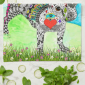 かわいいカラフルチワフアドッグのキッチンタオル キッチンタオル (折り畳み)