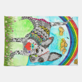 かわいいカラフルチワフアドッグのキッチンタオル キッチンタオル (横)