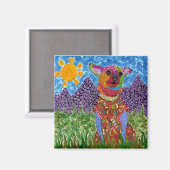 かわいいカラフルチワフアマグネット2» マグネット (正面/裏面)