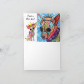 かわいいカラフルチワワポップ・アートのアートグリーティングカード カード (内部)