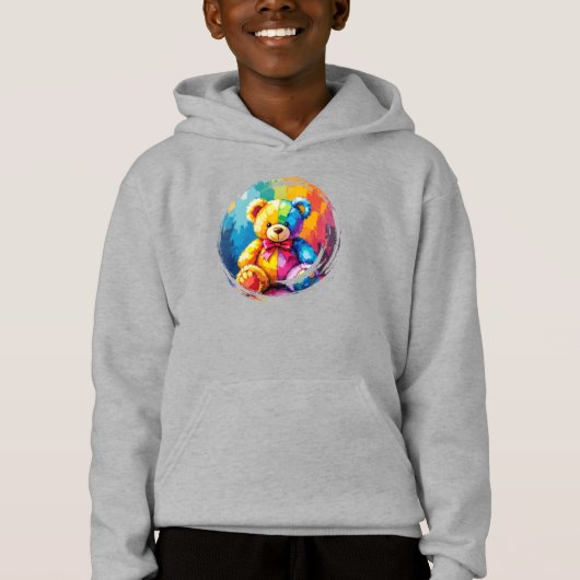 かわいいカラフルテディTシャツ (正面)