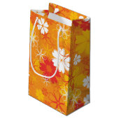 かわいいカラフルデイジーイラストレーションフローラルパターン スモールペーパーバッグ (裏面アングル)