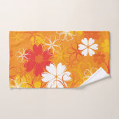 かわいいカラフルデイジーイラストレーションフローラルパターン バスタオルセット (ハンドタオル)