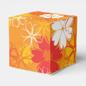 かわいいカラフルデイジーイラストレーションフローラルパターン フェイバーボックス (裏面サイド)