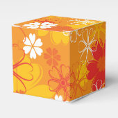 かわいいカラフルデイジーイラストレーションフローラルパターン フェイバーボックス (正面サイド)