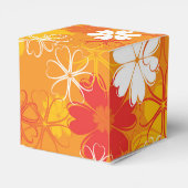 かわいいカラフルデイジーイラストレーションフローラルパターン フェイバーボックス (裏面サイド)