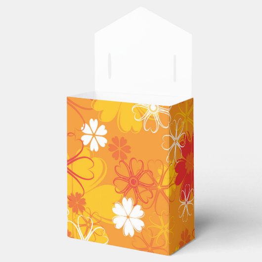 かわいいカラフルデイジーイラストレーションフローラルパターン フェイバーボックス (オープン)