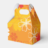 かわいいカラフルデイジーイラストレーションフローラルパターン フェイバーボックス (裏面サイド)