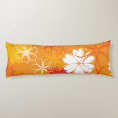 かわいいカラフルデイジーイラストレーションフローラルパターン ボディピロー (裏面)