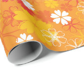 かわいいカラフルデイジーイラストレーションフローラルパターン ラッピングペーパー (ロールコーナー)