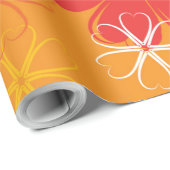 かわいいカラフルデイジーイラストレーションフローラルパターン ラッピングペーパー (ロールコーナー)