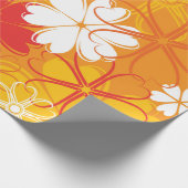 かわいいカラフルデイジーイラストレーションフローラルパターン ラッピングペーパー (角)