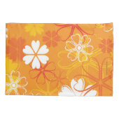 かわいいカラフルデイジーイラストレーションフローラルパターン 枕カバー (裏面-左)