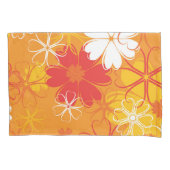 かわいいカラフルデイジーイラストレーションフローラルパターン 枕カバー (正面左)