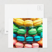 かわいいカラフルデザートマフランスのカロン ポストカード (正面/裏面)