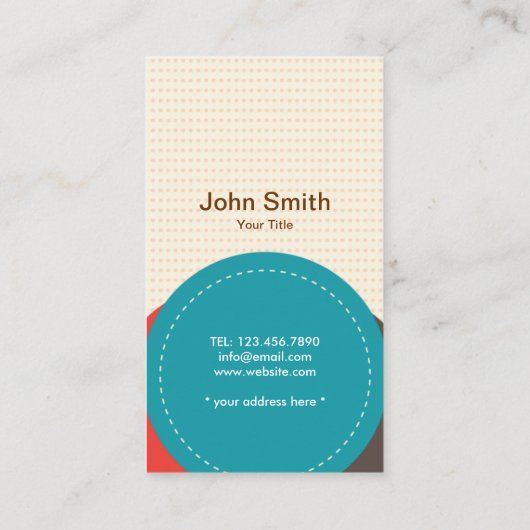 かわいいカラフルデンタルケア水玉模様名刺 名刺 (裏面)