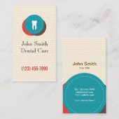 かわいいカラフルデンタルケア水玉模様名刺 名刺 (正面/裏面)