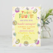 かわいいカラフルトゥッティフルーティ2nd誕生日 招待状 (スタンド正面)