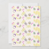 かわいいカラフルトゥッティフルーティ2nd誕生日 招待状 (裏面)