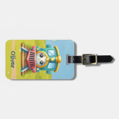 かわいいカラフルトレインキッズ ラゲッジタグ (正面横)