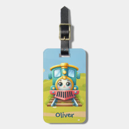 かわいいカラフルトレインキッズ ラゲッジタグ
