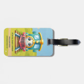 かわいいカラフルトレインキッズ ラゲッジタグ (裏面横)