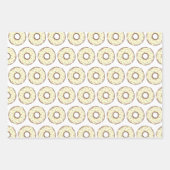 かわいいカラフルドーナツ柄スウィート子供の誕生日 ラッピングペーパーシート (正面3)