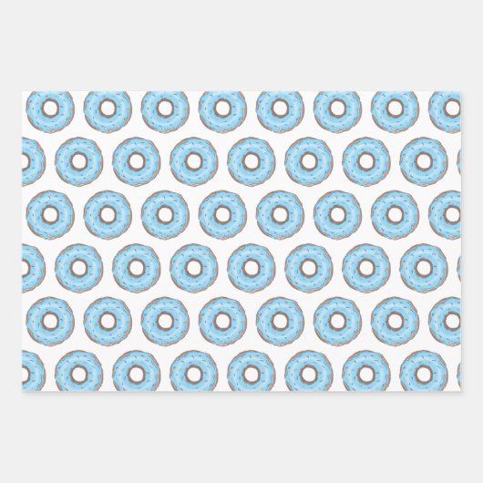 かわいいカラフルドーナツ柄スウィート子供の誕生日 ラッピングペーパーシート (正面2)