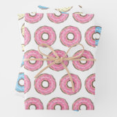 かわいいカラフルドーナツ柄スウィート子供の誕生日 ラッピングペーパーシート (インサイチュ)