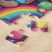 かわいいカラフルナマケモノとお菓子 ジグソーパズル (側面)