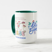 かわいいカラフルナースクリスマスギフト名前をカスタムする マグカップ (正面左)