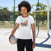 かわいいカラフルナースクリスマスギフト名前をカスタムする Tシャツ