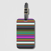 かわいいカラフルネオンストライプ ラゲッジタグ (正面縦)