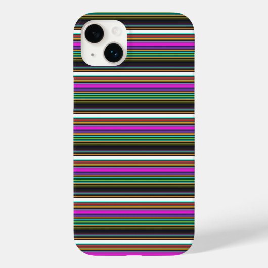 かわいいカラフルネオンストライプ Case-Mate iPhoneケース (裏面)