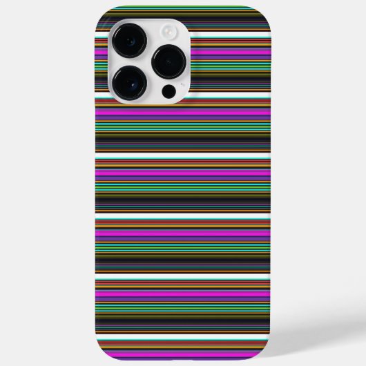 かわいいカラフルネオンストライプ Case-Mate iPhoneケース (裏面)