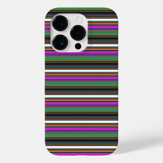 かわいいカラフルネオンストライプ Case-Mate iPhoneケース (裏面)