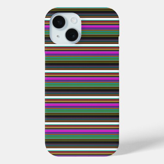 かわいいカラフルネオンストライプ Case-Mate iPhoneケース (裏面)