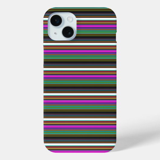 かわいいカラフルネオンストライプ Case-Mate iPhoneケース (裏面)