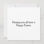 かわいいカラフルハッピーイースターエッグ カード (裏面)