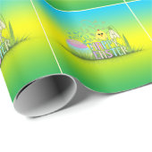 かわいいカラフルハッピーイースター卵、シック、スノードロップ ラッピングペーパー (ロールコーナー)