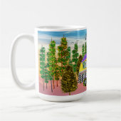 かわいいカラフルハッピーカンパーマグ コーヒーマグカップ (左)